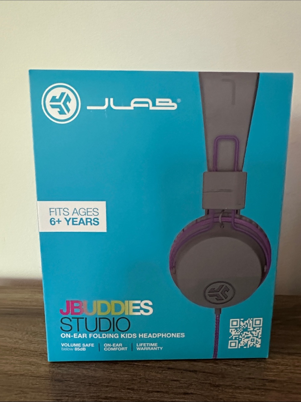 JLab JBuddies Studio On-Ear Kids Headphones - Purple/Grey